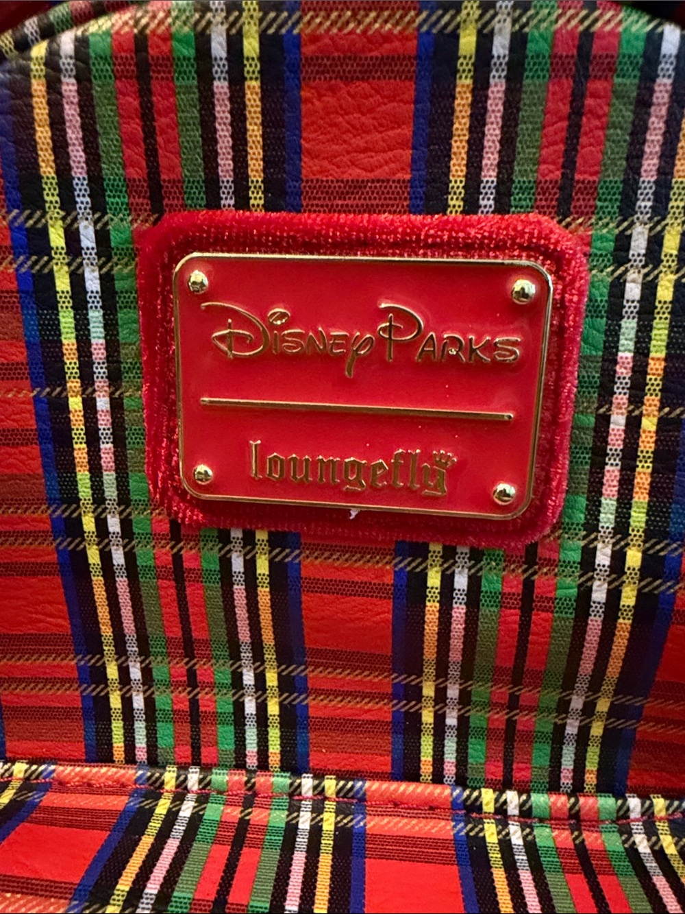 Disney Loungefly Mickey Mouse plaid mini backpack - Picture 6 of 7